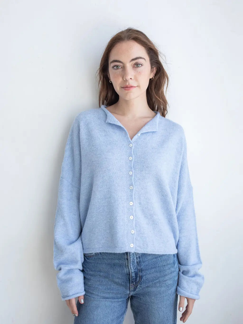 The Piper Cardigan - Sky Blue