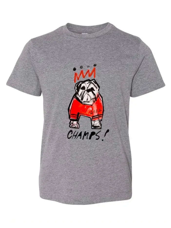 Standing Bulldog T-Shirt - Grey
