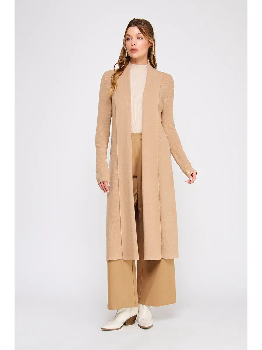 The Melissa Soft Waffle Long Cardigan - Two Colors