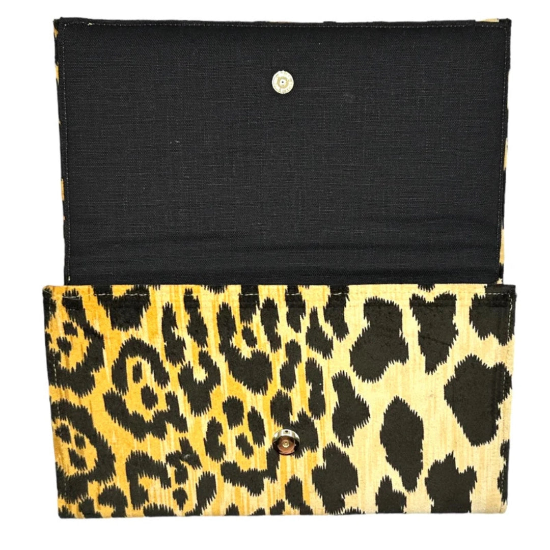 Leopard Velvet Ashley Clutch