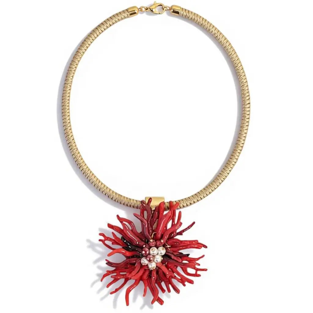 The Coral Flower Collar Necklace - Three Colors