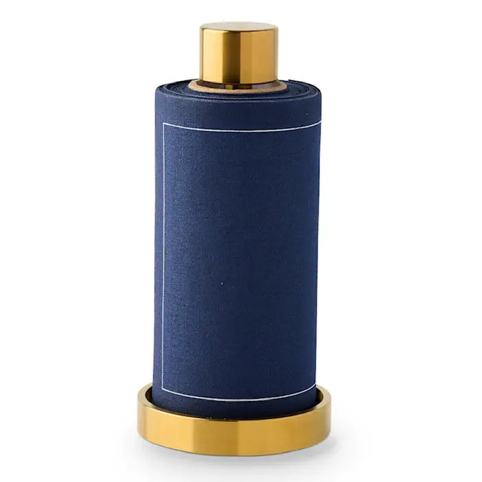 Cocktail Napkin Roll - Midnight City (Navy) w/ White