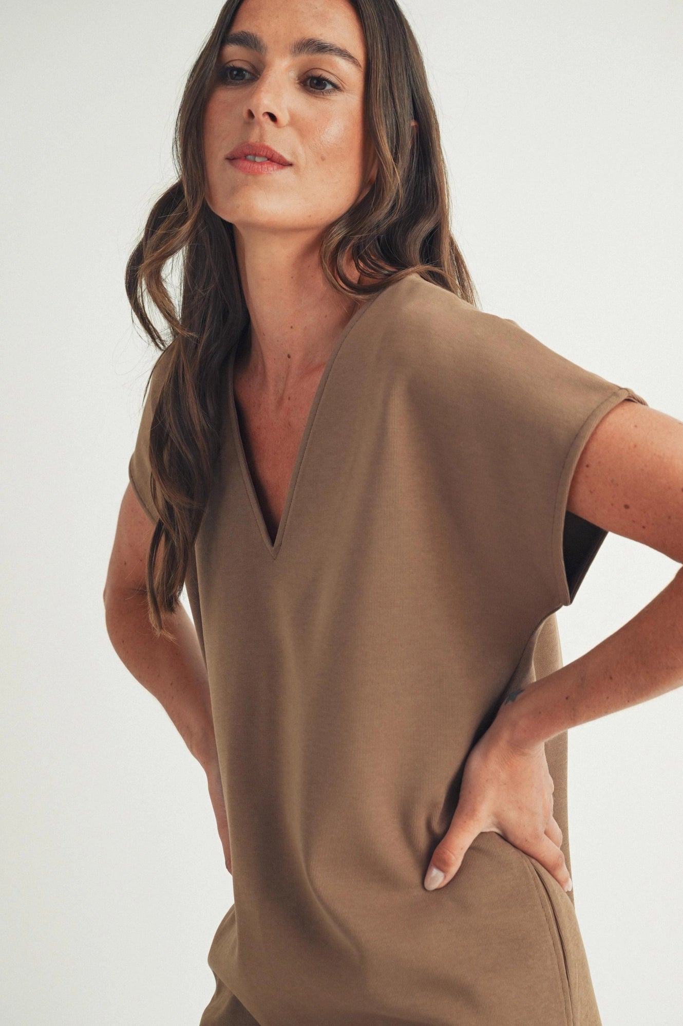 The Loverly Draped Maxi Dress - Brown