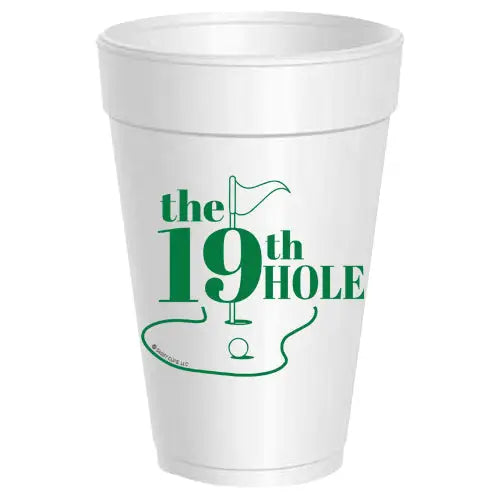 The 19th Hole Styrofoam Cups - 10 Pack