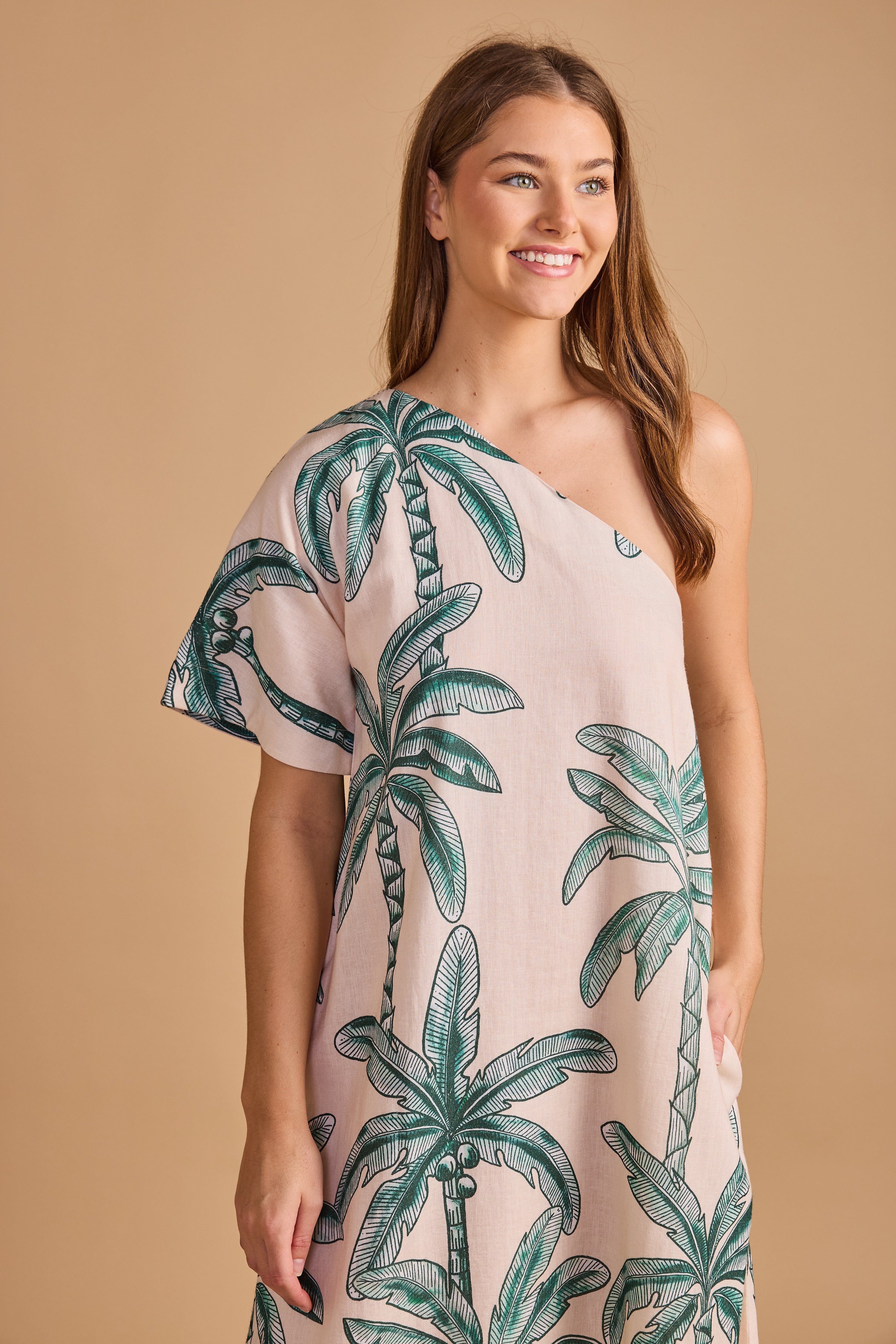 Janey Dress - Coconut Palm