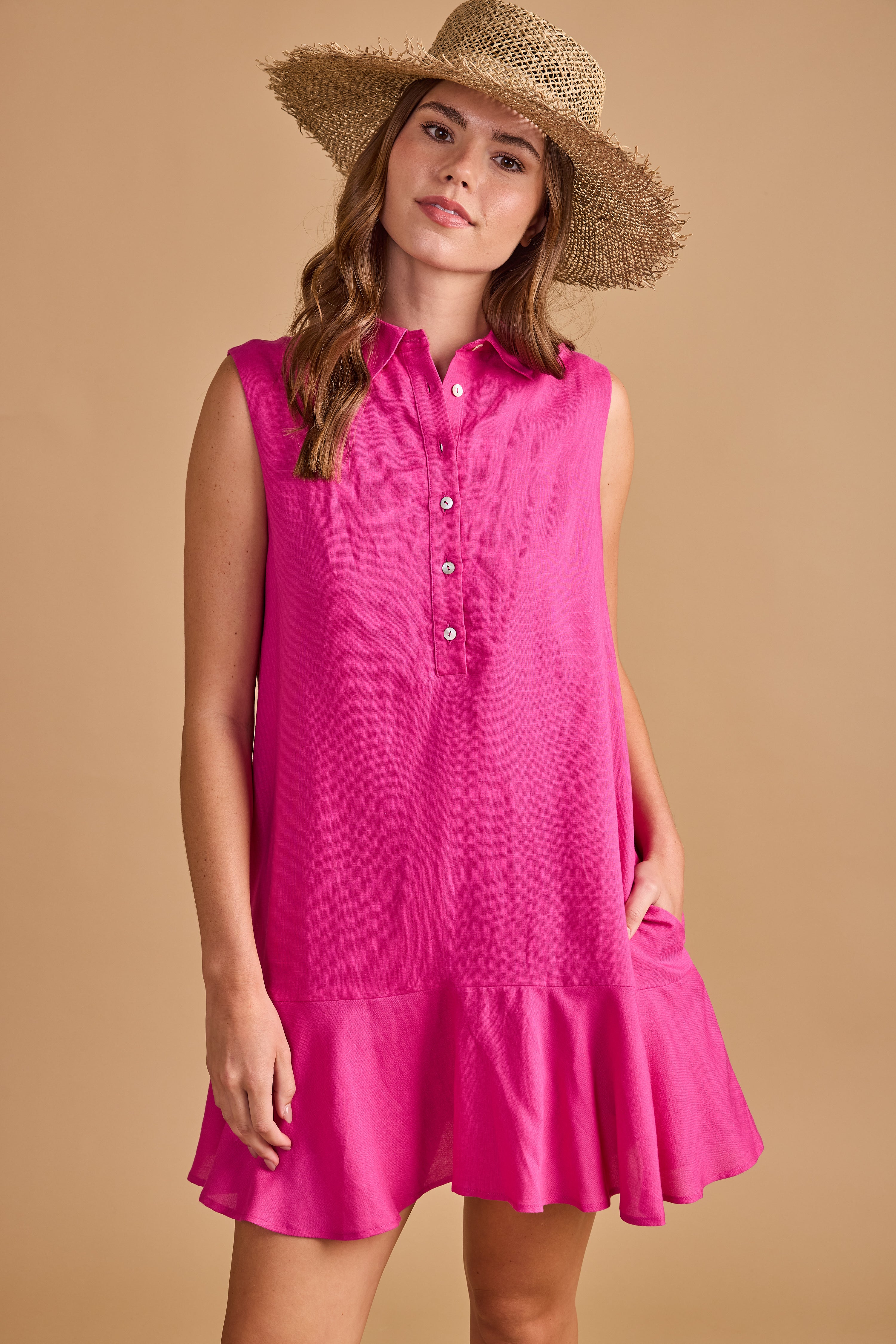 Tilly Dress - Fuchsia