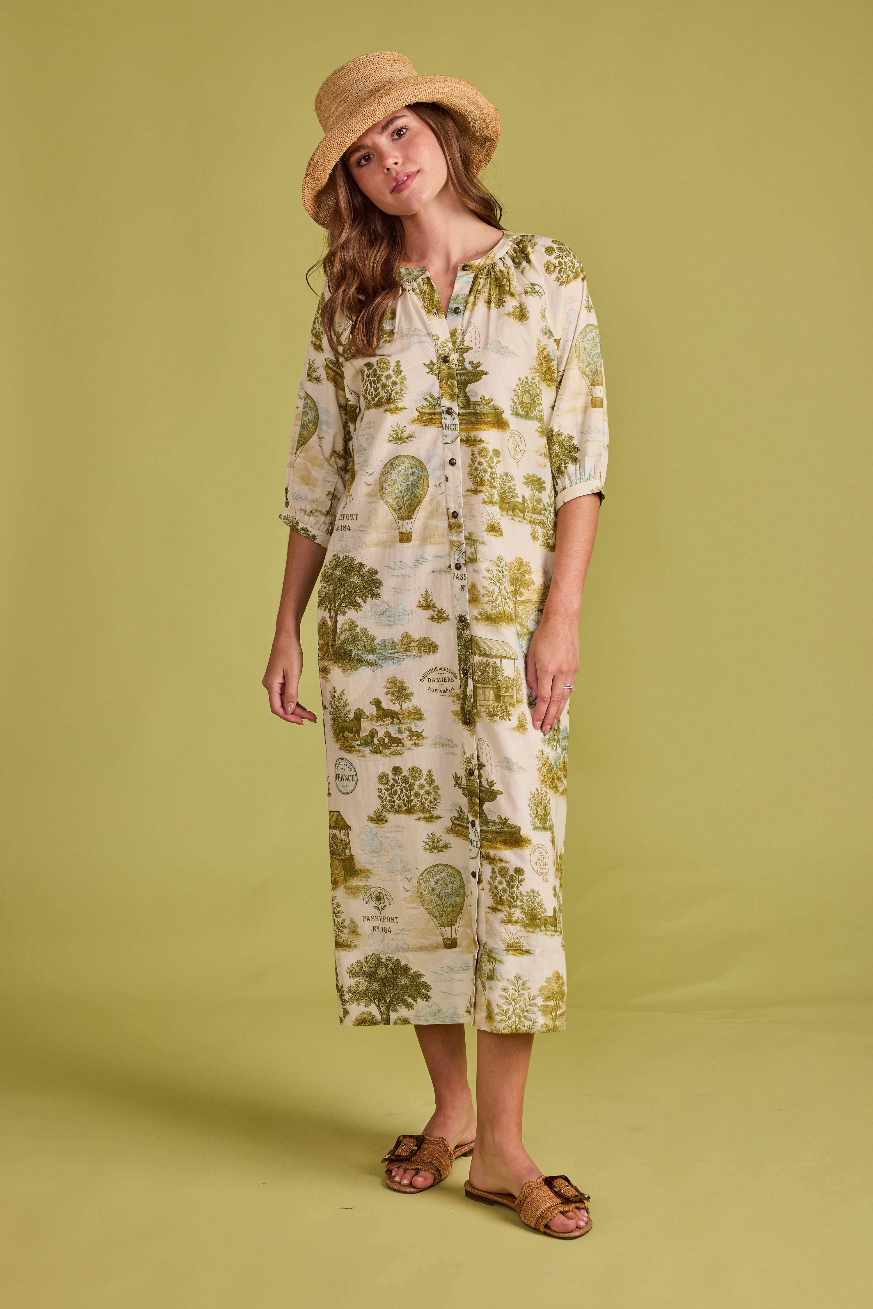 Madeline Dress - Balloon Toile