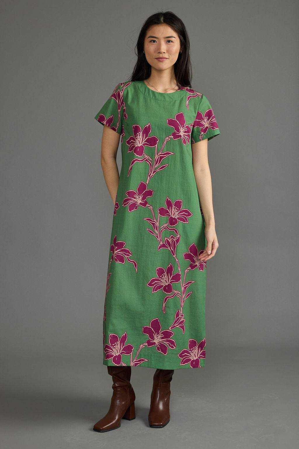 Ellie Dress - Verde Orchid
