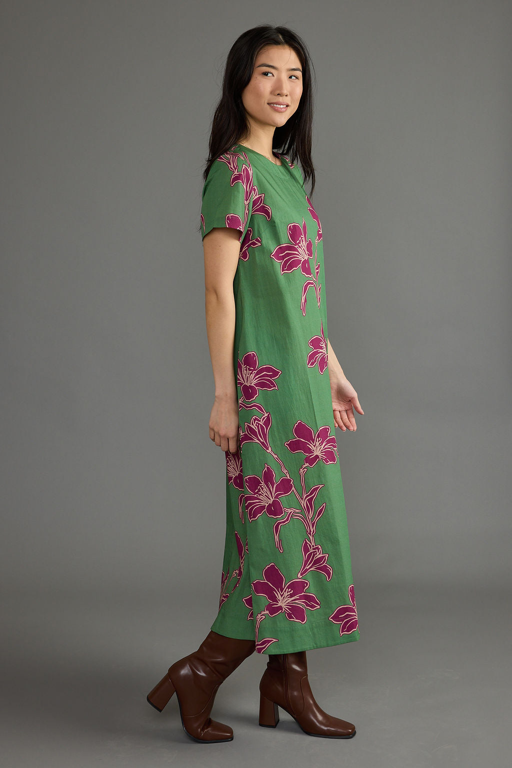 Ellie Dress - Verde Orchid