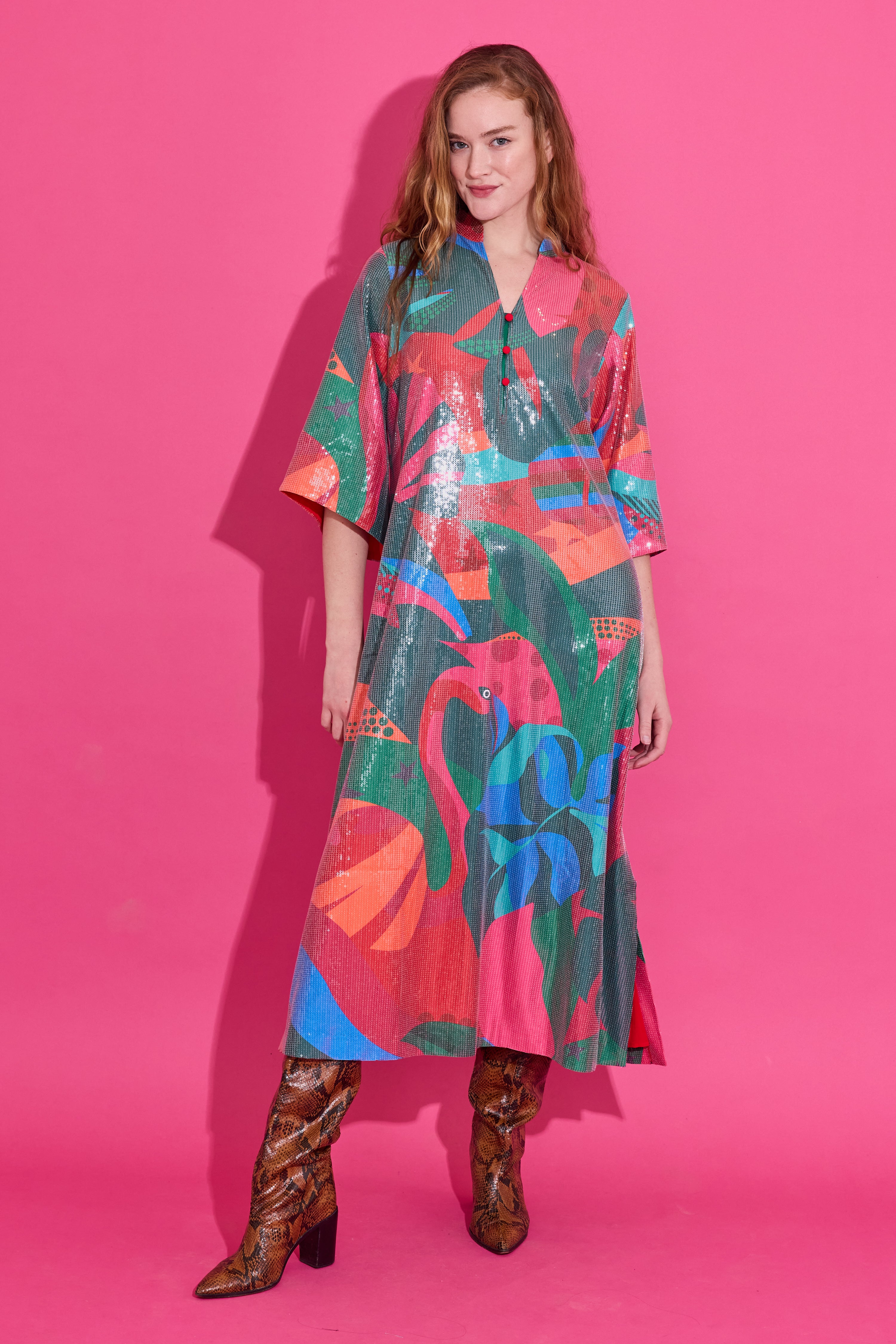Jerry Dress - Tropical Triangle