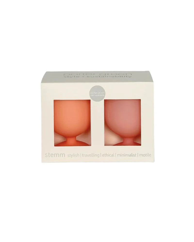 Peach + Petal | Stemm | Silicone Unbreakable Wine Glasses