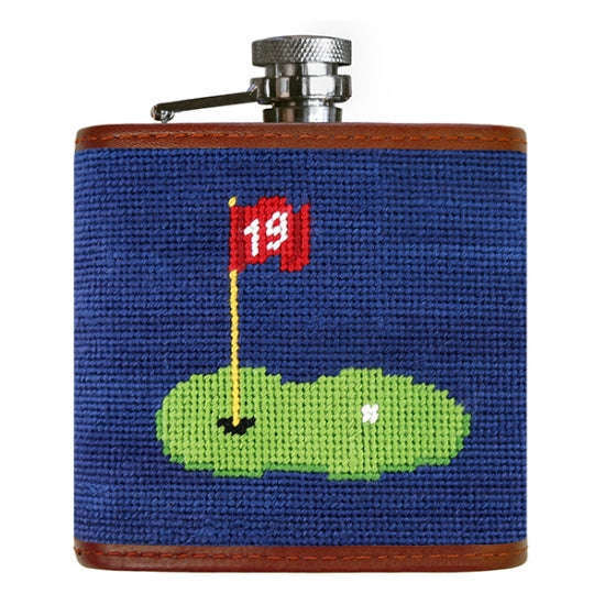 Needlepoint Flask- 19th hole