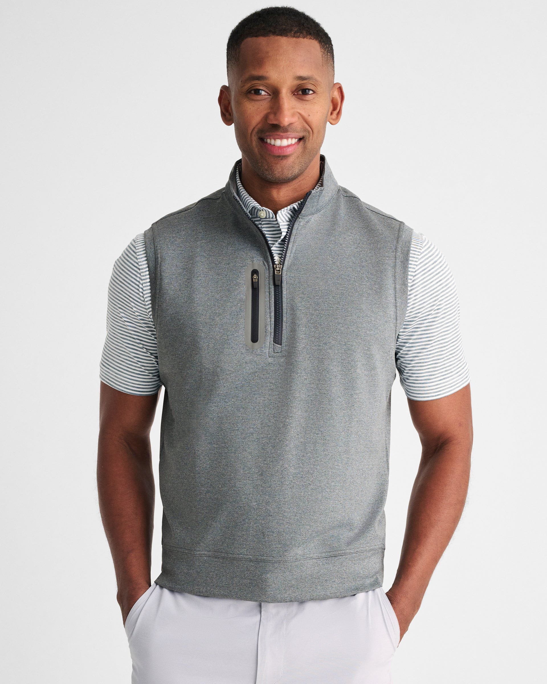 Denny PREP-FORMANCE 1/4 Zip Vest- Two Colors - Main Image