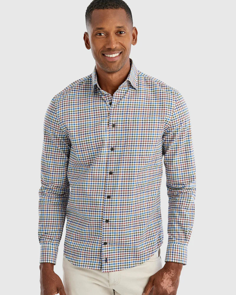Todd Button Up Shirt- Evergreen