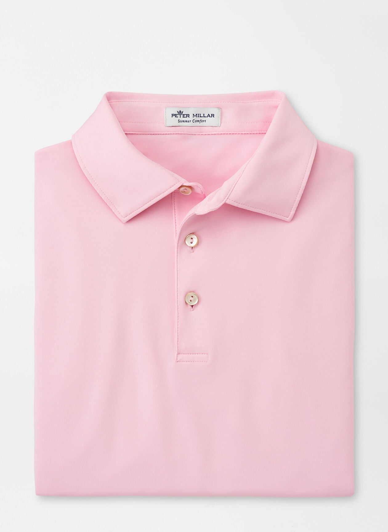 Solid Performance Jersey Polo (Sean Self Collar)- Palmer Pink