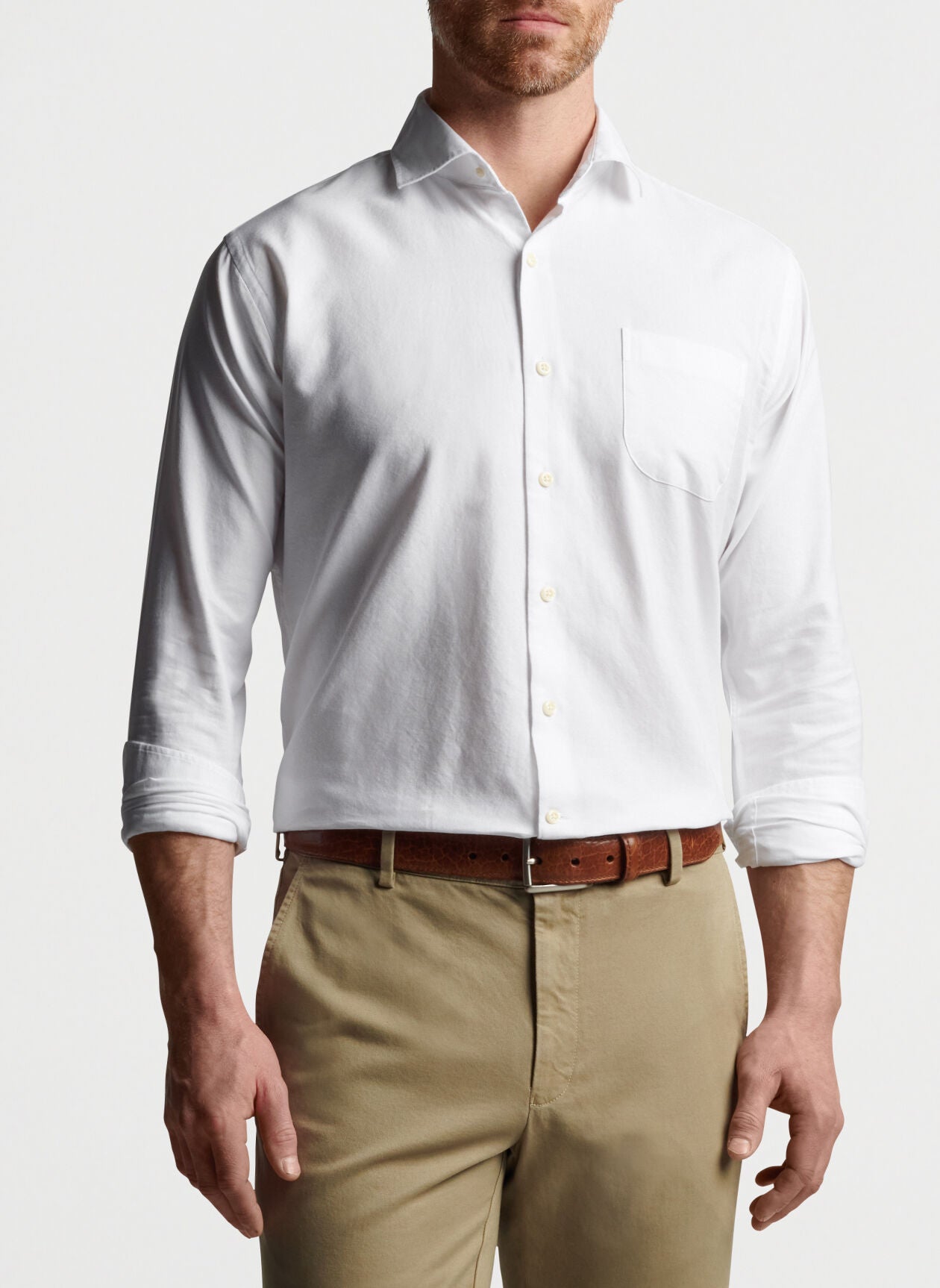 Hadley Oxford Cotton Sport Shirt- White
