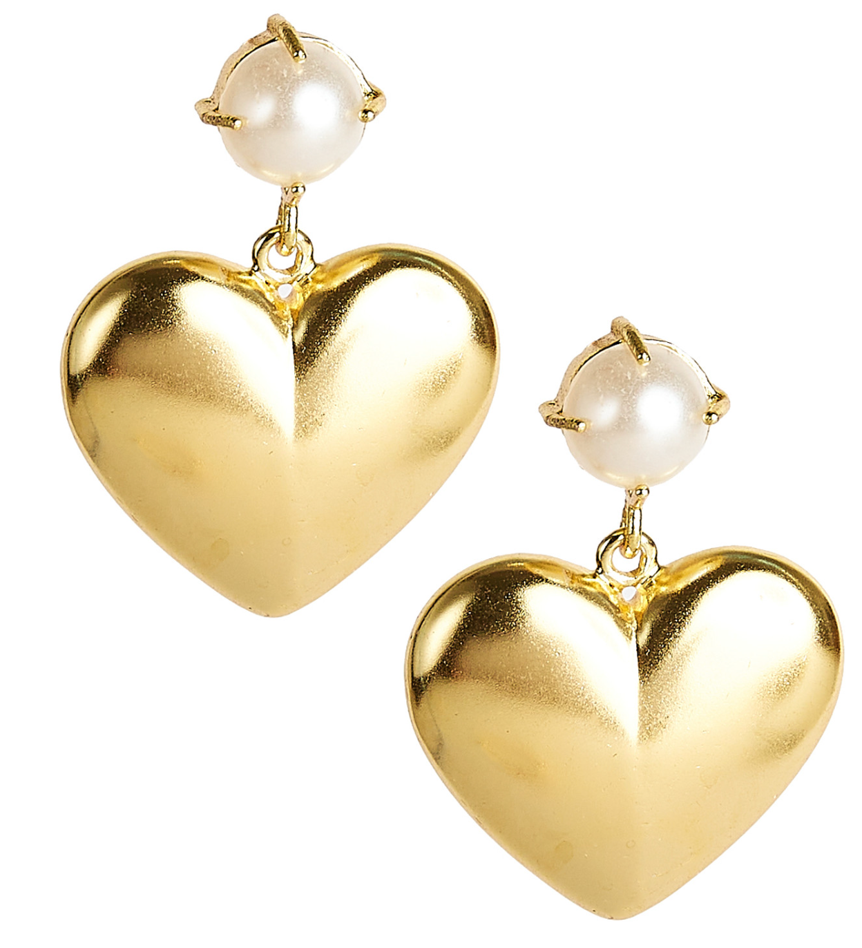 Hart Earring-Gold and Pearl