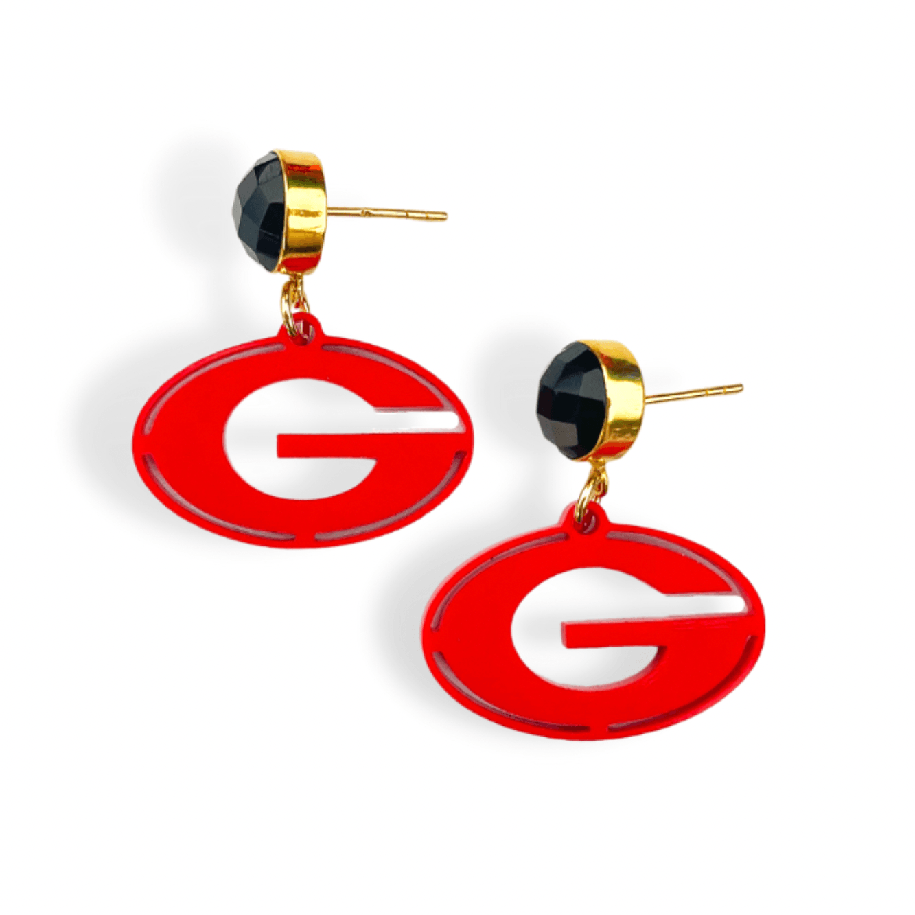 Red Mini Georgia Power G Earring