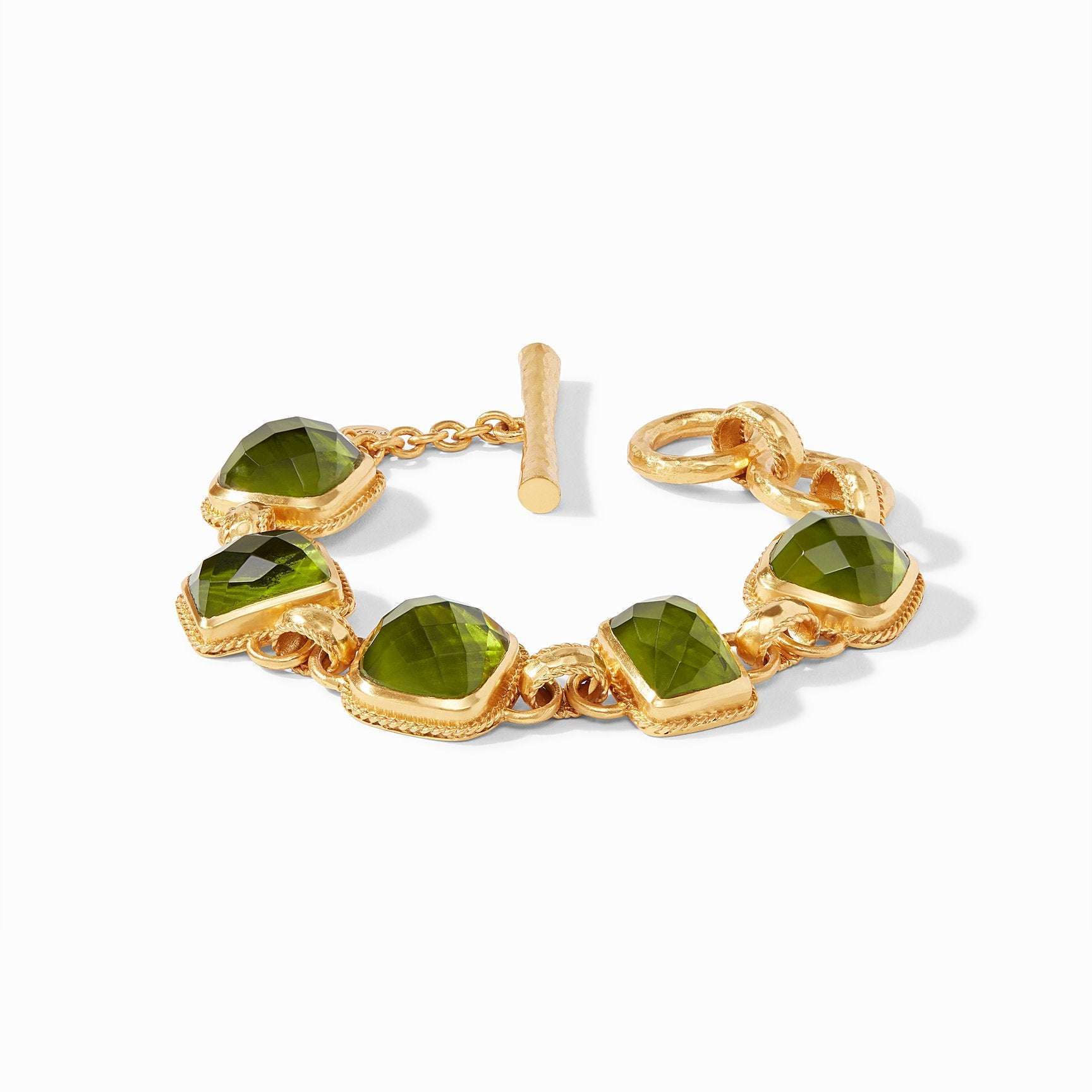 Savoy Demi Bracelet - Gold Iridescent Jade Green