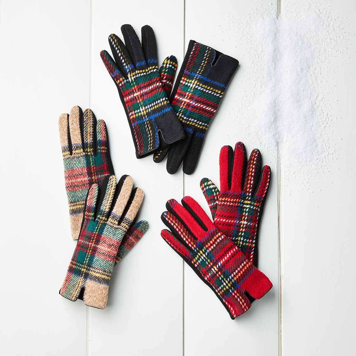 Tartan Plaid Gloves- Three Colors