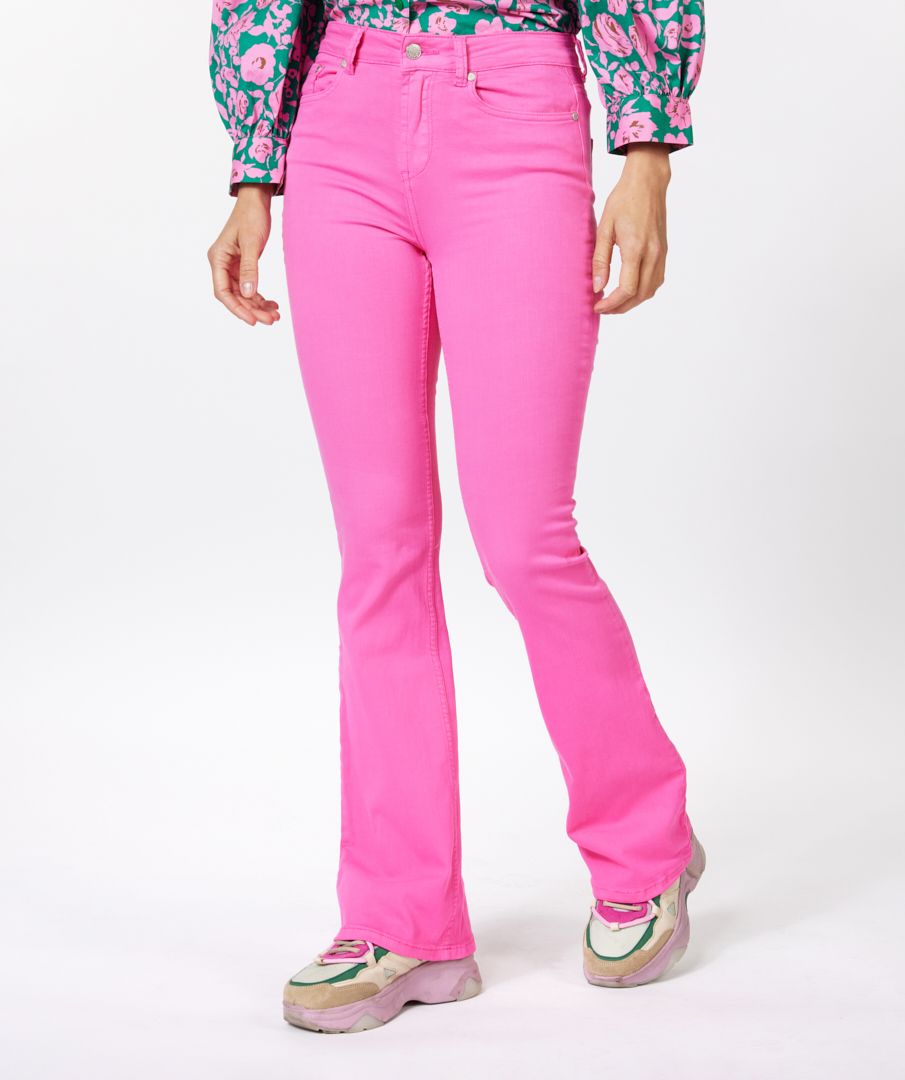 Flaired Trousers- Pink